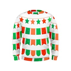 Christmas Bunting Banners Tasse Kids  Sweatshirt by Bajindul