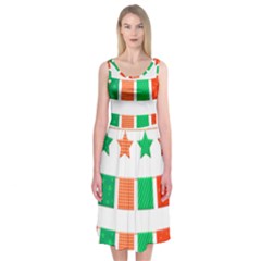 Christmas Bunting Banners Tasse Midi Sleeveless Dress by Bajindul