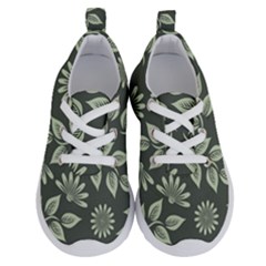 Flowers Pattern Spring Green Running Shoes by Bajindul