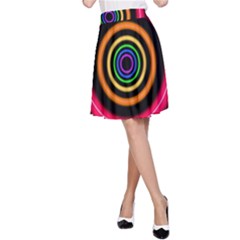 Neon Light Abstract A-line Skirt by Bajindul