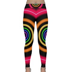 Neon Light Abstract Classic Yoga Leggings by Bajindul