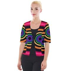 Neon Light Abstract Cropped Button Cardigan by Bajindul