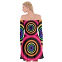 Neon Light Abstract Off Shoulder Skater Dress View2