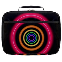 Neon Light Abstract Full Print Lunch Bag by Bajindul