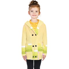 Geometric Botany Brochure Kids  Double Breasted Button Coat by Bajindul