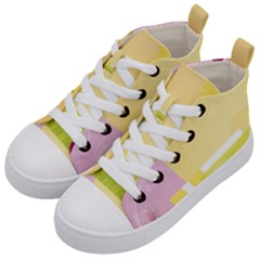 Geometric Botany Brochure Kids  Mid-top Canvas Sneakers by Bajindul