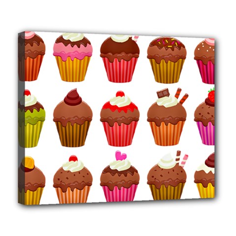 Chocolate Cake Muffin Deluxe Canvas 24  X 20  (stretched) by Bajindul