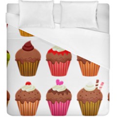 Chocolate Cake Muffin Duvet Cover (king Size) by Bajindul