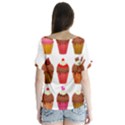 Chocolate Cake Muffin V-Neck Flutter Sleeve Top View2