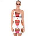 Chocolate Cake Muffin One Soulder Bodycon Dress View1