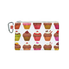 Chocolate Cake Muffin Canvas Cosmetic Bag (small) by Bajindul