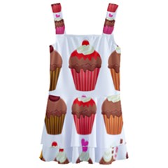 Chocolate Cake Muffin Kids  Layered Skirt Swimsuit by Bajindul