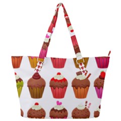 Chocolate Cake Muffin Full Print Shoulder Bag by Bajindul