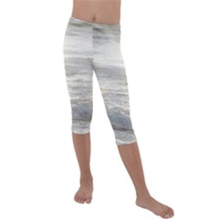 Pacific Ocean Kids  Lightweight Velour Capri Leggings  by brightandfancy