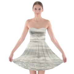 Pacific Ocean Strapless Bra Top Dress by brightandfancy