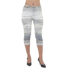 Pacific Ocean Lightweight Velour Capri Leggings 