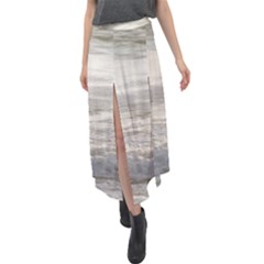 Pacific Ocean Velour Split Maxi Skirt by brightandfancy