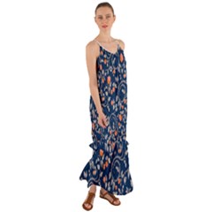 Midnight Florals Cami Maxi Ruffle Chiffon Dress by VeataAtticus