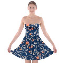 Midnight Florals Strapless Bra Top Dress by VeataAtticus