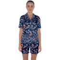 Midnight Florals Satin Short Sleeve Pyjamas Set View1