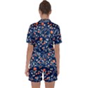 Midnight Florals Satin Short Sleeve Pyjamas Set View2