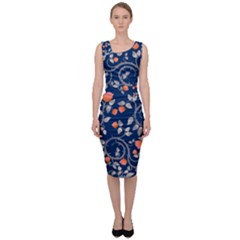 Midnight Florals Sleeveless Pencil Dress by VeataAtticus