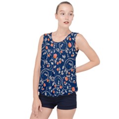 Midnight Florals Bubble Hem Chiffon Tank Top