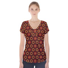 Rby-3-1 Short Sleeve Front Detail Top by ArtworkByPatrick