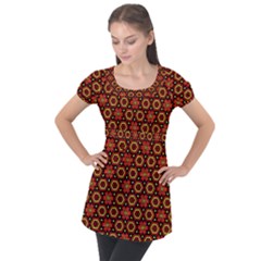 Rby-3-1 Puff Sleeve Tunic Top by ArtworkByPatrick