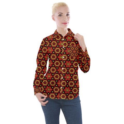 Rby-3-1 Women s Long Sleeve Pocket Shirt by ArtworkByPatrick