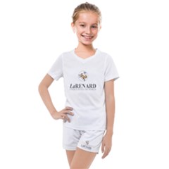 White - LaRenard Sportswear - by LaRenard Studios Kids  Mesh Tee and Shorts Set