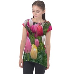 Home Chicago Tulips Cap Sleeve High Low Top by bloomingvinedesign