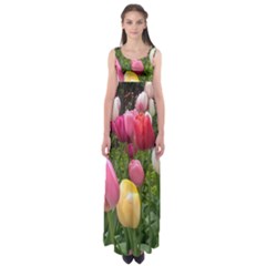 Home Chicago Tulips Empire Waist Maxi Dress by bloomingvinedesign