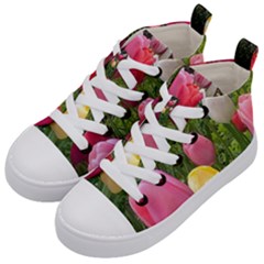 Home Chicago Tulips Kids  Mid-top Canvas Sneakers by bloomingvinedesign