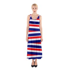 Patriotic Ribbons Sleeveless Maxi Dress