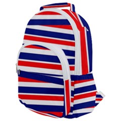 Patriotic Ribbons Rounded Multi Pocket Backpack by Mariart