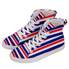 Patriotic Ribbons Men s Hi-top Skate Sneakers