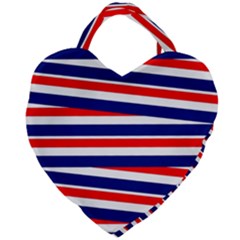 Patriotic Ribbons Giant Heart Shaped Tote