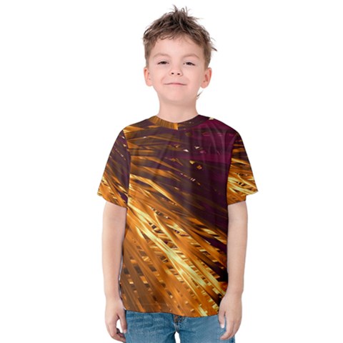 Lines Curlicue Fantasy Colorful Kids  Cotton Tee by Bajindul