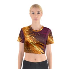 Lines Curlicue Fantasy Colorful Cotton Crop Top by Bajindul