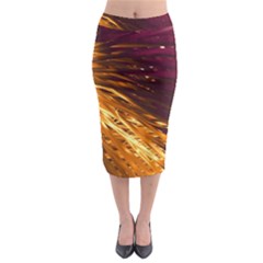 Lines Curlicue Fantasy Colorful Midi Pencil Skirt by Bajindul