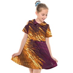 Lines Curlicue Fantasy Colorful Kids  Short Sleeve Shirt Dress