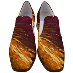 Lines Curlicue Fantasy Colorful Women Slip On Heel Loafers by Bajindul