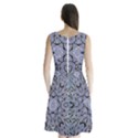 Mosaic Pattern Sleeveless Waist Tie Chiffon Dress View2