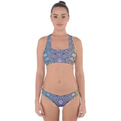 Mosaic Pattern Cross Back Hipster Bikini Set by Bajindul