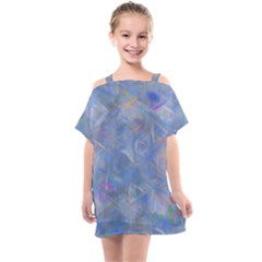 Abstract Triangles Geometric Kids  One Piece Chiffon Dress