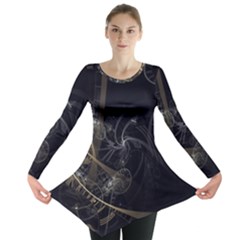 Fractal Abstract Rendering Long Sleeve Tunic  by Bajindul