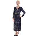 Fractal Abstract Rendering Velvet Maxi Wrap Dress View1