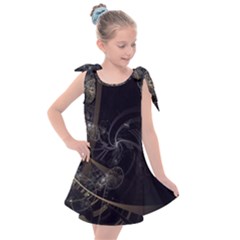 Fractal Abstract Rendering Kids  Tie Up Tunic Dress by Bajindul