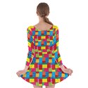 Lego Background Long Sleeve Skater Dress View2